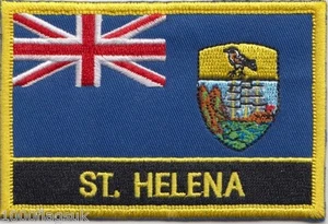 St. Helena Flag Embroidered Patch Badge - Sew or Iron on - Foto 1 di 1