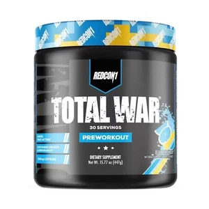REDCON1 TOTAL WAR PRE-WORKOUT STIM CAFFEINE ENERGY FOCUS 426G BLUE LEMONADE - Picture 1 of 1