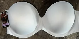 Maidenform ~ Women's Strapless Bra Underwire Convertible White ~ 40D - Picture 1 of 4