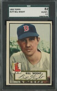 1952 Topps #177 Bill Wight Boston Red Sox SGC 82 EX-MT+ 6.5