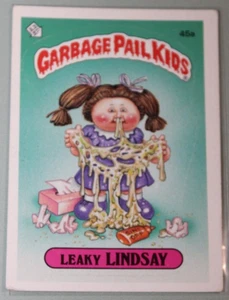 GARBAGE PAIL KIDS 1985 2nd Series GLOSSY #45a Leaky Lindsay - Picture 1 of 4