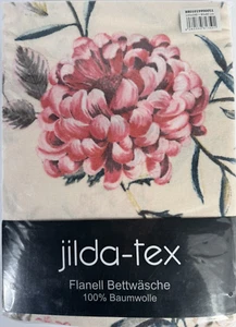 Jilda-Tex Edelflanell Bettwäsche Flanell 100% Baumwolle 135x200 80x80 Flower NEU - Bild 1 von 2