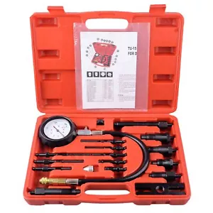 17 Pcs Diesel Engine Compression Gauge Tester Cylinder Pressure Test Tool Kit - Picture 1 of 1