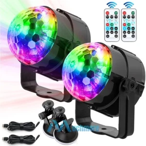 2x Disco Ball Party Lights Sound Activated RGB LED Strobe Light Stage Decoration - Picture 1 of 58