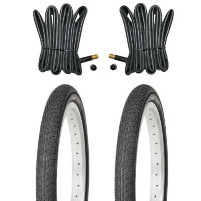 2 Stk. Fahrradreifen 16 Zoll Reifen 16x1.75 47-305 inkl. 2x Schlauch Autoventile - Bild 1 von 2