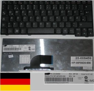 German QWERTZ Keyboard Lenovo S9 S10 S11-GE 25-008459 MP-08F566D0-686 Black - Picture 1 of 1
