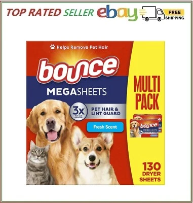 Bounce домашних животных волос и катышков Guard мега сушилка простыни с 3 X домашних животных волос бойцов, F... - Изображение 1 из 4