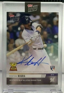 Keston Hiura 2019 Topps Jetzt Baseball RC #3 On-Card Autogramm Auto #' D / 99 - Bild 1 von 3