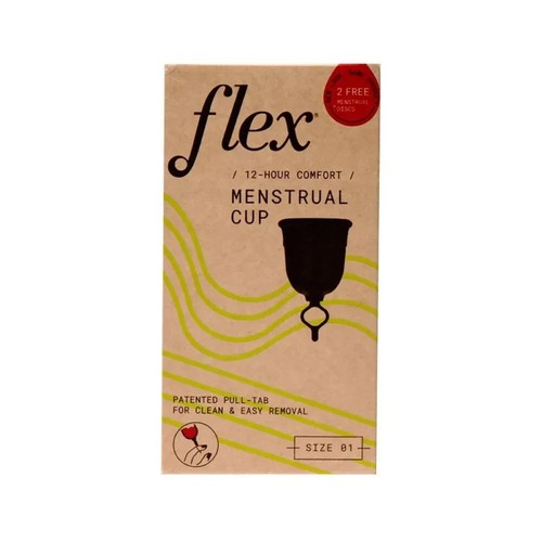 Flex Beginner full fit menstrual Cup + Menstrual Discs 2 Count Size 02