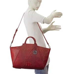 Cartera Raviani en cuero de cocodrilo y vaca con correa de hombro ajustable - Imagen 1 de 51