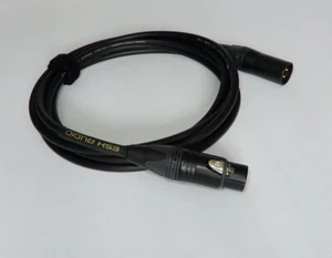 ESH AUDIO - XLR MIC CABLE - MOGAMI 2534 - QUADCORE - NEUTRIK Black/Gold - Picture 1 of 5
