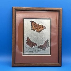 Monarch Butterfly Framed Print- Holographic- Frame 11 X 12 1/2 - Picture 1 of 4