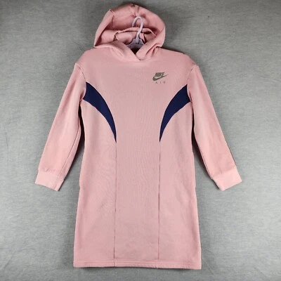 Nike Pink Sweatshirt Mini Dress Hoodie Large Side Pockets EUC - Image 1 of 4