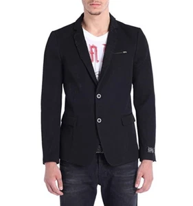 $748 NEW Diesel J-Ultim Jacket in Black Size 44 SLIM Cotton/Virgin Wool - Picture 1 of 12