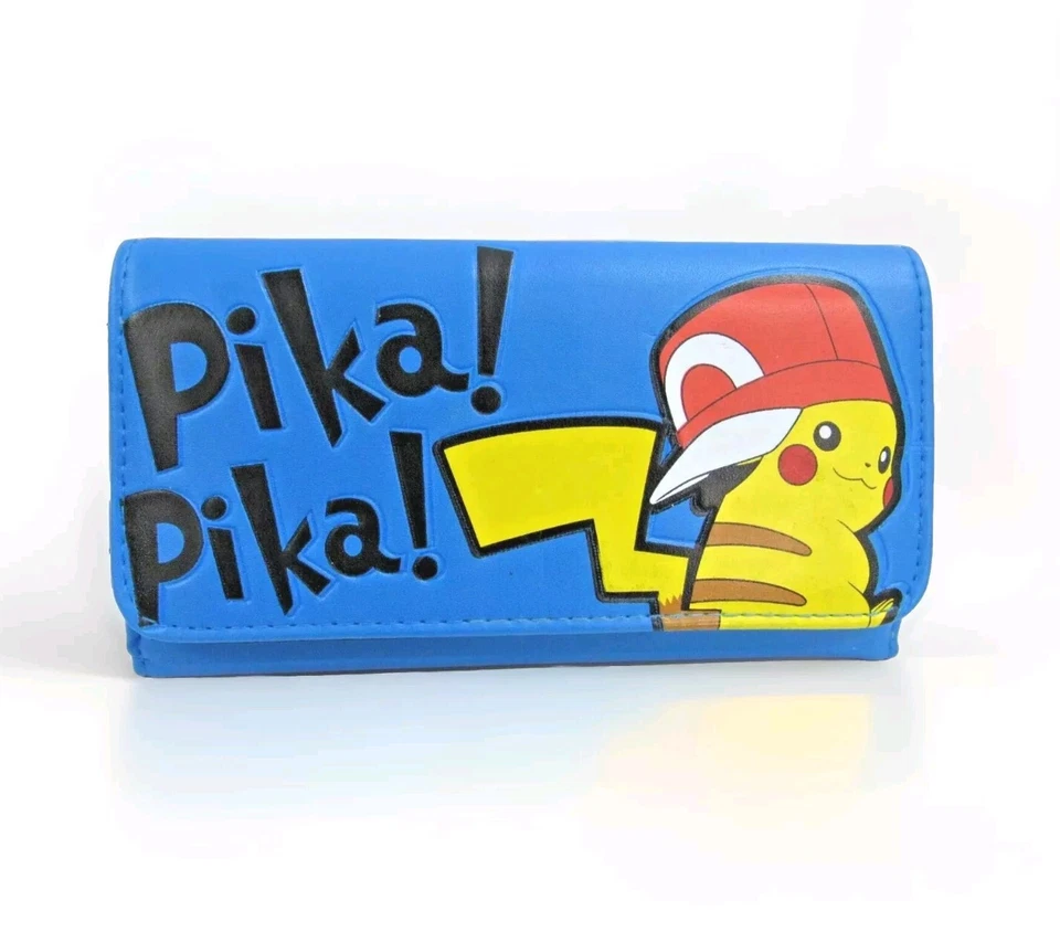 Cartera triple azul y amarillo POKEMON PIKA PIKA Pikachu con sombrero rojo #VM Foto 1 de 4