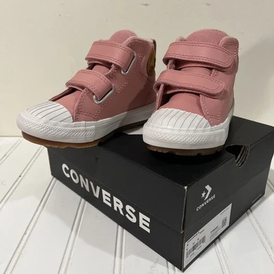 Botas Converse Berkshire Niño Pequeño Talla 8 Cuero Rosa All Star Nuevas En Caja Zapatos Foto 1 de 4