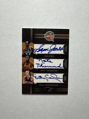 Sam Jones Nate Thurmond Billy Cunningham 2010-11 Panini Elite Black Box Auto /49 - Image 1 of 2