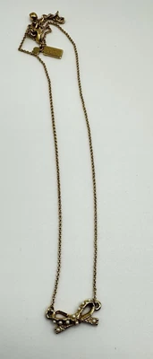 Collar Kate Spade Arco Perla Tono Dorado 16 a 18 pulgadas Foto 1 de 4