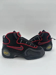 Nike Air Zoom Schu Black Dark Charcoal Fire Red 1997 Size 8 Brand New 178056-001 - Picture 1 of 24