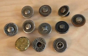 Vintage Arbeitskleidung Metallknöpfe Oshkosh B'Gosh Janesville Clo Co Verschiedenes Set - Bild 1 von 5