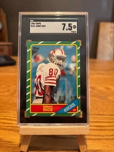 1986 TOPPS FOOTBALL #161 JERRY RICE RC SGC 7.5 NM+ HOF ROOKIE - Picture 1 of 2