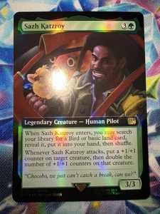 Magic: The Gathering - Final Fantasy - Sazh Katzroy 0472 Lámina Arte Extendido - Casi Nuevo - Imagen 1 de 2