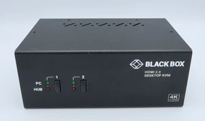 BlackBox 2-Port Dual-Monitor HDMI 2.0 4K UHD 60Hz USB 3.0 Hub Audio KVM(KV6222H) - Picture 1 of 8