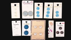 Vintage Buttons On Card Assorted Streamline La Mode LaPetite Lansing Luckyday - Picture 1 of 5