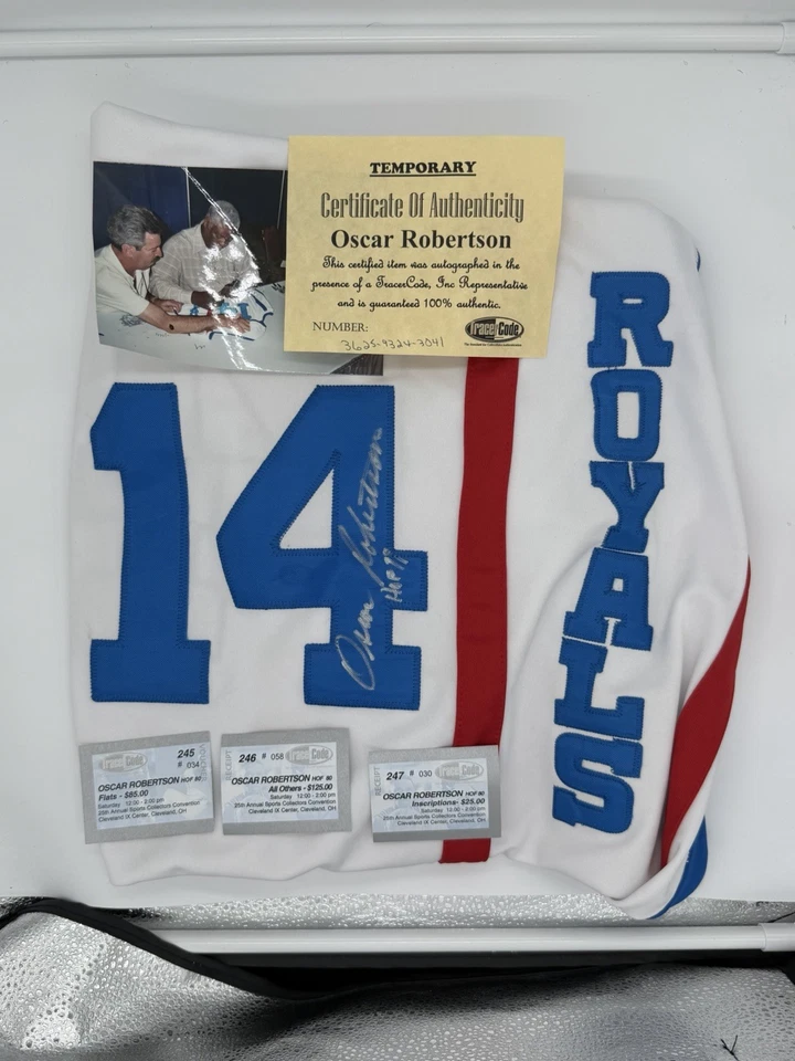Oscar Robinson Signed Royals Basketball Jersey (it Is Stained)  - Image 1 of 1