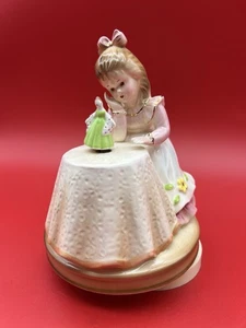 RARE Vintage Josef Originals Spinning "Music Box Dancer" Girl w Doll - Picture 1 of 5