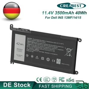 11,4V WDX0R,WDXOR Akku Für Dell Ins 13mf 14mf 15mf-Serie 5567-D1525A 3CRH3 T2JX4 - Afbeelding 1 van 12