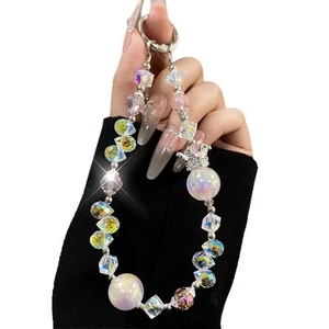 Anti-Lost Phone Hand Rope Crystal Bag Pendant Fashion Car Keychain - Photo 1 sur 15