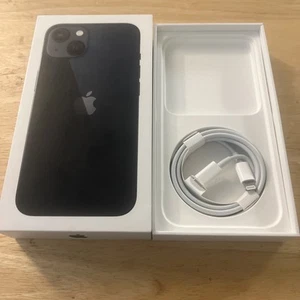 Apple iPhone 13 128gb Midnight Replacement Box w/ Charging Cable - Picture 1 of 6