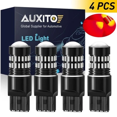 4x AUXITO LED Tail Light Bulbs Lamps 7440 7441 7443 7444 Pure Red 48CHIPS W21W - Image 1 of 4