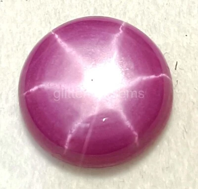 8.90 Ct Certified 6 Rays Pink Star Ruby Round Cut Cabochon Loose Gemstone 5JSS - Image 1 of 4