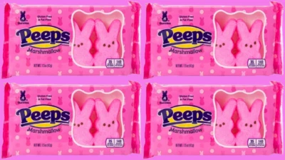 Malvavisco Peeps Pink Bunny 4-4 quilates (16 conejitos de Pascua en total) 1,5 oz 42 g Foto 1 de 4