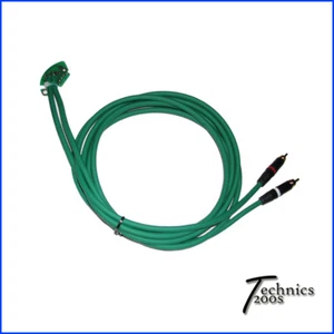 6 FT GREEN TECHNICS 1200 1210 6FT RCA RCAS - NEUTRIK REAN GOLD - GND interno - Foto 1 di 1