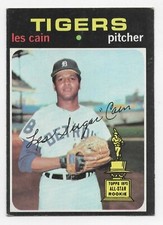 1971 Topps #101 Les Cain - Detroit Tigers b  EX-NM 