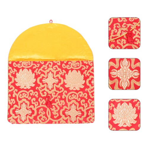 Chinese Silk Pouch Large Envelopes Embroidery Red Book Bag Travel Miss