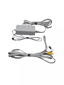 Nintendo Wii Power Cable AV Cable Scart Replacements VGC - Bild 1 von 6