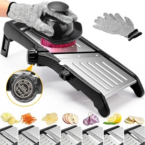 Mandoline Slicer, 7 in 1 Stainless Steel Vegetable Cutter, Adjustable Mandoline - Picture 1 of 7