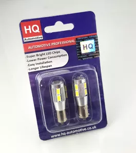 HQ Automotive 2x 435 H21W BAY9s SMD-HP LED Light Bulb White 6000K -2y warranty - Picture 1 of 3