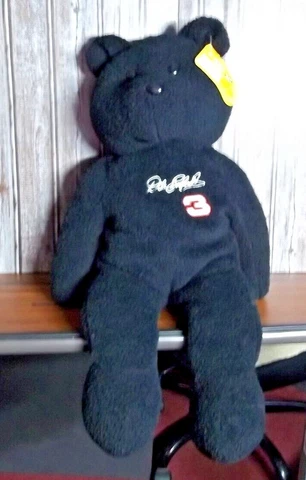 2001 - 23 KARAT GOLD'N BEARS - #3 DALE EARNHARDT - LARGE PLUSH BEAR - BLACK Cover