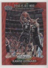 2015-16 Panini Prizm All-NBA Team Ruby Wave Prizm /350 Kawhi Leonard #390