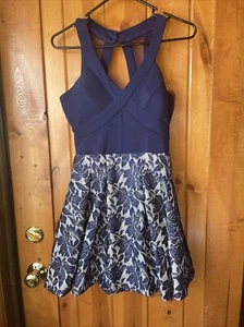 Navy Blue Lace Dress Crystal Doll Size 1 - Picture 1 of 5
