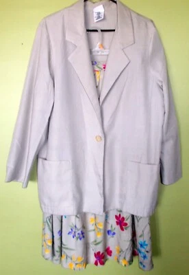 Ladies Spring Church 2 Pc Skirt & Jacket Outfit Bobbie Brooks 90s L (12/14) - Image 1 of 4