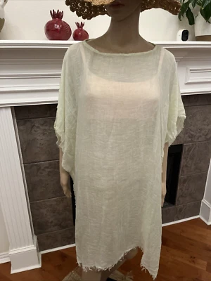 NWT Eileen Fisher Celadon Modal/Organic Linen/Silk   Poncho Size OS/TU  $188 - Image 1 of 4