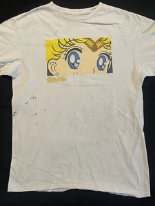 Sailor Moon Anime EYES Graphic Tee Shirt White Size Medium - Picture 1 of 6