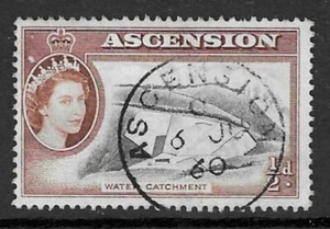 ASCENSION SG57 1956 ½d BLACK AND BROWN USED - Picture 1 of 1