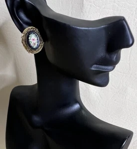 Vintage viktorianische Blumen 1/20 12k Gold gefüllt Schraubverschluss Ohrringe 0,6" - Bild 1 von 4